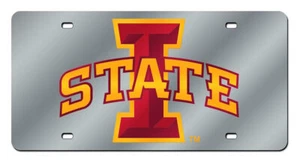 Iowa State Cyclones License Plate Laser Cut Silver - Special Order - Picture 1 of 1