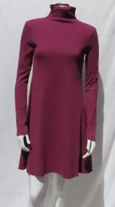 PRAIRIE UNDERGROUND EE. UU. Para Mujer Talla S Orgánico Algodón Costilla Tejido Simulado Vestido Burdeos - Imagen 1 de 6