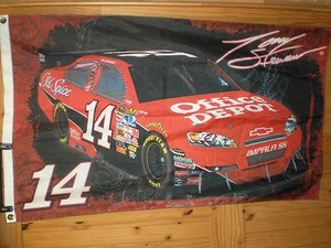 #14 Tony Stewart Office Depot Old Spice Nascar Flag - Imagen 1 de 6