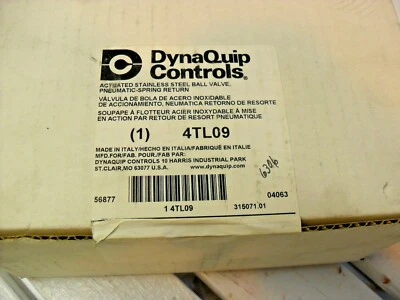 DynaQuip Controls 4TL09 Ball Valve, 1/4 In FNPT, Spring Return,  PHS21AJS012A - Image 1 of 4