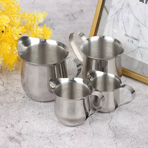 Stainless Steel Coffee Milk Frothing Jug Milk Pitcher Waist Shape Frother _in - Picture 1 of 12