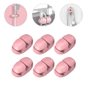 6 Pcs Data Cable Organizer Miss Holder Cord Wrapper for Cables Headphone Clips - Afbeelding 1 van 11
