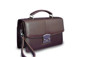 Men's small leather document bag, men's leather wrist bag purse #5011 - Picture 1 of 7