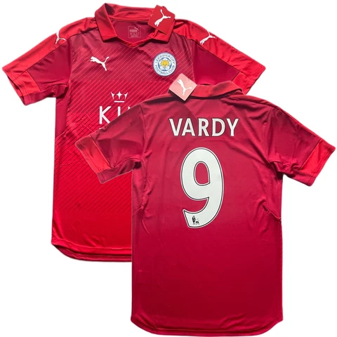 2016/17 Leicester City Away Jersey #9 Vardy Small Puma Soccer Football NEW Cover