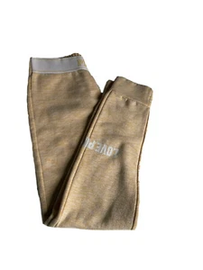 Victoria Secret PINK Yellow White Fleece Joggers Size SMALL - Picture 1 of 4