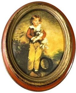 Vintage Italian Crafted Art Print Oval Frame Master Simpson Arthur Davis - Picture 1 of 8