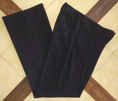 Pantalones de pierna recta Nomadic Traders NTCO negros de microgamuza 5 bolsillos (8) nuevos con etiquetas Foto 1 de 4