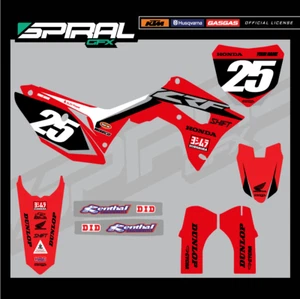 Custom MX Graphics Kit Factory Yosh Honda CRF 250 450 2017 2018 2019 ALL YEARS - Bild 1 von 5