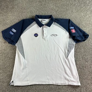 Jimmie Johnson NASCAR Shirt Mens 2XL White Blue Chase Authentic GMAC Polo - Picture 1 of 12