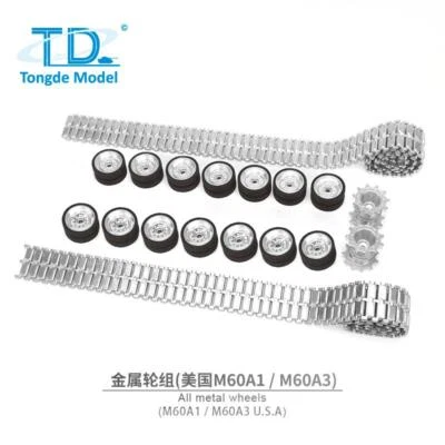 Metal Tracks Road Wheels Idler Sprockets Set for 1/16 TD RC Tanks M60A1 M60A3 - Image 1 of 2