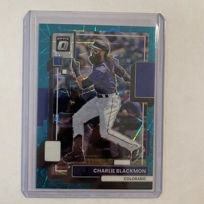 Donruss Optic Teal Velocity #110 2022 Charlie Blackmon/35 Foto 1 de 2