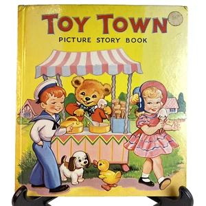 Toy Town Picture Story Book Vintage Hardcover c1953 Amex Company Ltd London - Picture 1 of 8