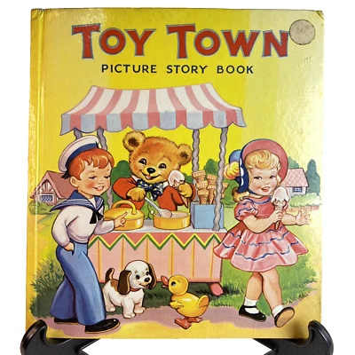 Toy Town Picture Story Book Vintage Hardcover c1953 Amex Company Ltd London - Image 1 of 4