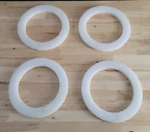 Vintage Unbranded 9" POLYSTYRENE CRAFT FLAT FOAM RING WREATHS Lot of 4 NOS - Picture 1 of 5