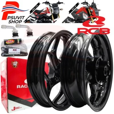 Llanta para MSX-125 GROM-125 2013-20 Brillo B. 250x14,350x14 + elevación + válvula de neumático Foto 1 de 4