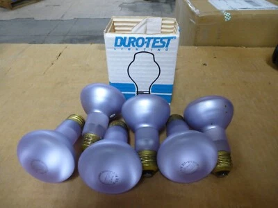 VTG Duro-Test 50 W R20 Neo White Flood Chromalux Type Long Life Bulbs 6 Pack USA - Image 1 of 2