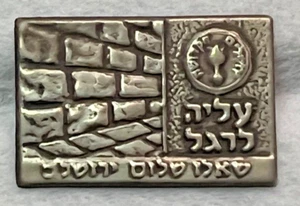 VINTAGE WAILING WALL (WESTERN WALL) JERUSALEM RELIGIOUS PILGRIMAGE PIN BADGE - Foto 1 di 3
