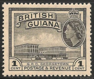 Guayana Británica #253 (A60) en estado bastante bueno MNH - 1954 1c Oficina General de Correos, Georgetown - Imagen 1 de 1