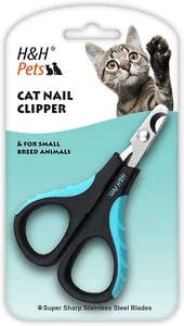Cat Nail Clipper by H&H Pets - Professional Sharp Stainless Steel Claw Clipper T - Picture 1 of 7