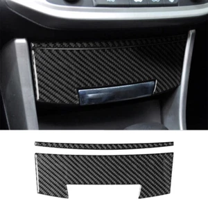 2Pcs Carbon Fiber Interior Central Storage Box Cover Trim For Honda Accord 13-17 - Picture 1 of 12
