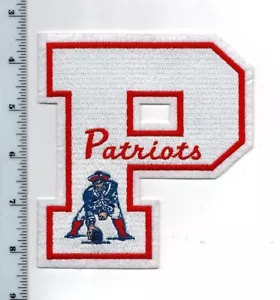 New England Patriots 5" hoher Buchstabe P Aufnäher Retro Rückwurf Logo nähen oder aufbügeln - Bild 1 von 1