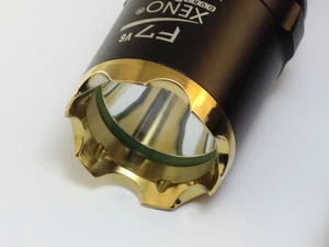 Anillo bisel dorado de acero inoxidable para SureFire Z44 (6P, C2, etc.) Almenado - Imagen 1 de 1