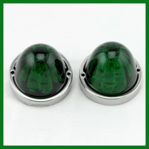 Classic Watermelon Glass Flush Mount Green LED Lens Light -Set of 2 -81866 - Bild 1 von 4