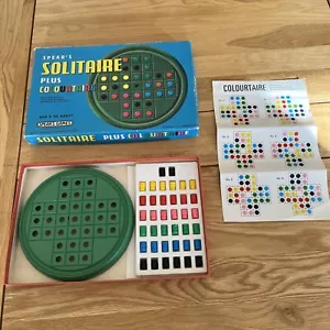 Spear’s solitaire plus colourtaire game -vintage 1970- Complete - Picture 1 of 5