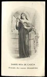 ANTIQUE HOLY CARD OF ST RITA PROTECTOR - Picture 1 of 2