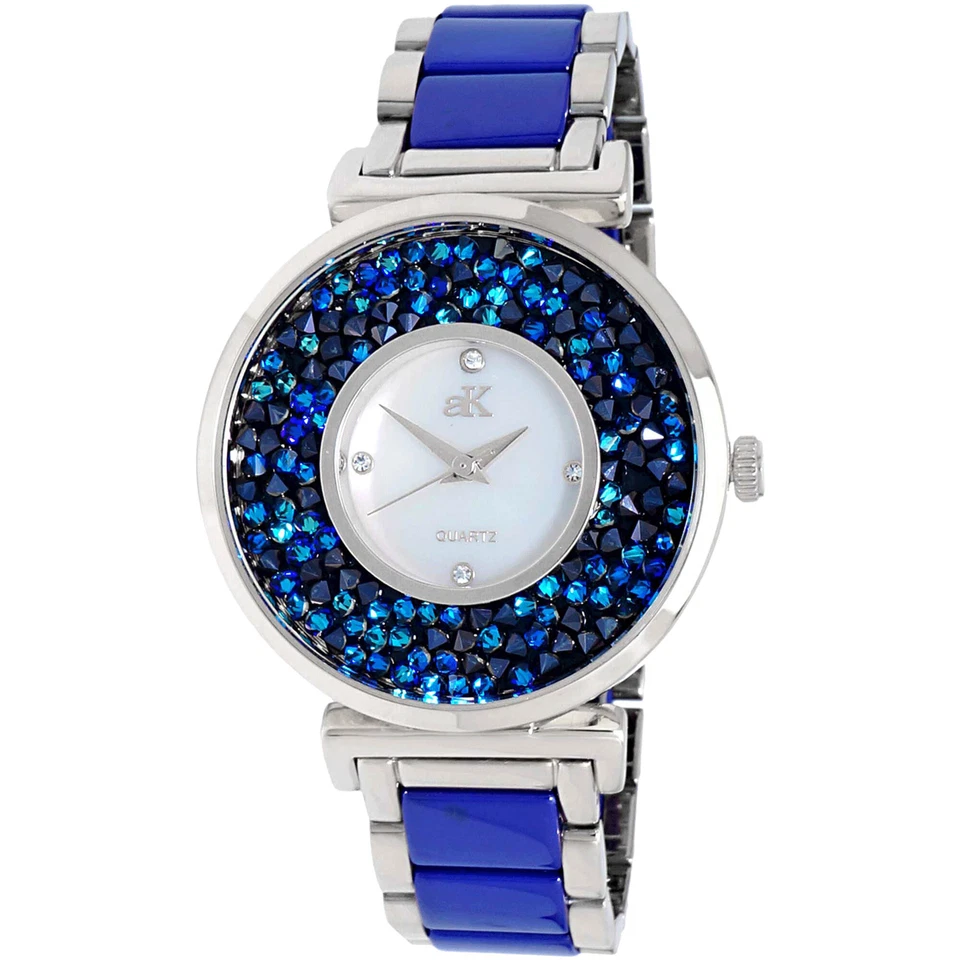 Adee Kaye Women's Watch Pisa Quartz Blue and White Mop Dial Bracelet AK8661 - Image 1 of 1