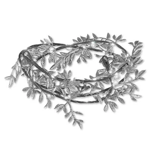 Ghirlanda decorativa a LED ML52SZ 1,8m foglie argento bianco freddo - Imagen 1 de 6