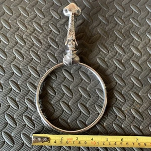Vintage Lan-Bar Dolphin Range Silver Bathroom Towel Ring Holder Fish - Picture 1 of 7