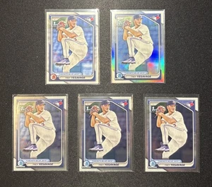 2024 Bowman Draft Trey Yesavage (5) Card Lot Refractor Chrome Base Blue Jays - Picture 1 of 7
