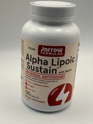 Jarrow Formulas Alpha Lipoic Sustain con Comprimidos de Biotina, 120 Unidades Vegano Foto 1 de 2