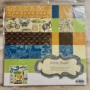 Crate Paper **STATIC** 12x12 Paper Collection Kit 9-Pcs Die Cuts COMPLETE - Picture 1 of 4