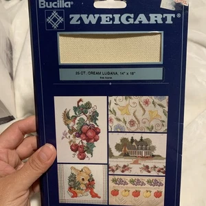 NEW Bucilla Zweigart 25 CT. Cream Lugana, 14" x 18" Cross Stitch Fabric - Picture 1 of 5