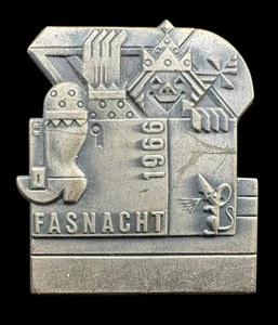 Vintage Fasnacht Carnival of Basel Switzerland Badge/Pin 1966 - Picture 1 of 2