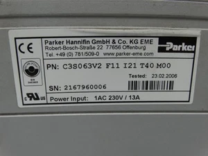 PARKER C3S063V2 F11 I21 T40 M00 SERVO DRIVE - Picture 1 of 3