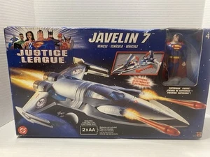2003 Justice League Electronic JAVELIN 7 Raumschiff 17" mit Superman Figur - Bild 1 von 6