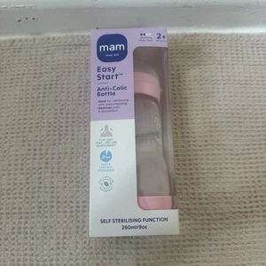 MAM Easy Start Anti-Colic Baby Bottle 260ml – Pink – 2+ Months – New & Sealed - Picture 1 of 4