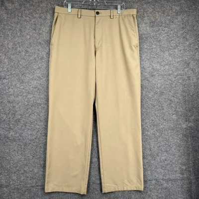 Haggar H26 Pants Mens 36x30 Khaki Classic Fit Flat Front Dress Workwear - Image 1 of 4