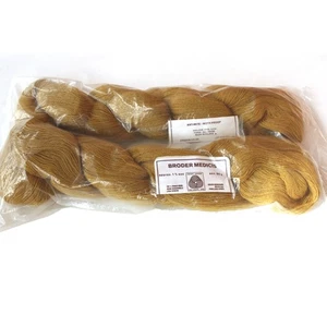 2 HANKS DMC BRODER MEDICIS 100% VIRGIN WOOL THREAD: OCHRE BM - Picture 1 of 2