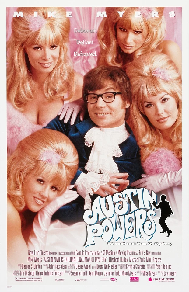 Austin Powers movie poster (a) : 11 x 17 inches : Mike Myers