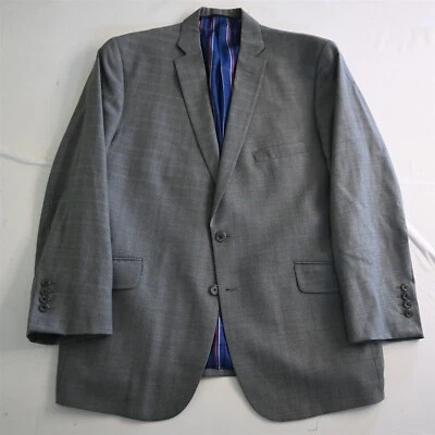 Blazer Traje Chaqueta Abrigo Deportivo Tom James 44R Gris Lana a Cuadros Para Hombre Foto 1 de 4