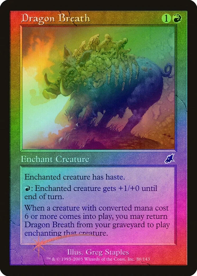 Magic the Gathering DRAGON BREATH #86/143 Scourge Red Foil Common 2003 NM - Image 1 of 1