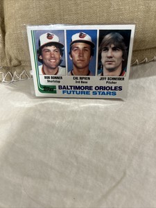 1982 Topps - Future Stars #21 Cal Ripken, Jr., Jeff Schneider, Bobby Bonner (RC)