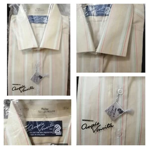 Camisa De Colección Angelo Vincita Manga Larga Talla 15 1/2" Cuello Hecha en Inglaterra Años 60 - Imagen 1 de 12