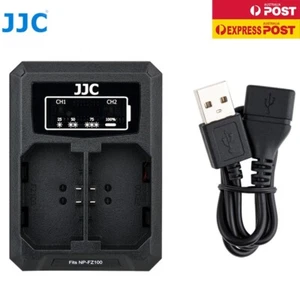 JJC DCH-NPFZ100UE USB Dual Battery Charger w/ Extension Cable For Sony NP-FZ100 - Picture 1 of 9