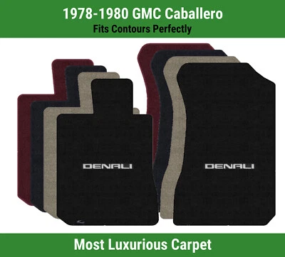 Lloyd Luxe Front Carpet Mats for '78-80 GMC Caballero w/Silver on Black Denali 5 - Image 1 of 4