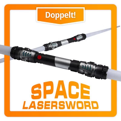 140cm Doppel Lichtschwert mit Doppelklingen Laserschwert mit Sound & Vibration - Bild 1 von 4